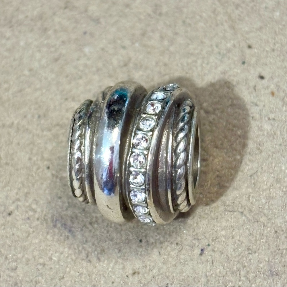 🆕Listing! Brighton Neptune’s Ring bead Rings of silver & clear crystals Retired